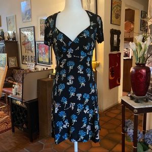 Vtg 90s Anna Sui Small Berard Faces Dress S 2 4 6